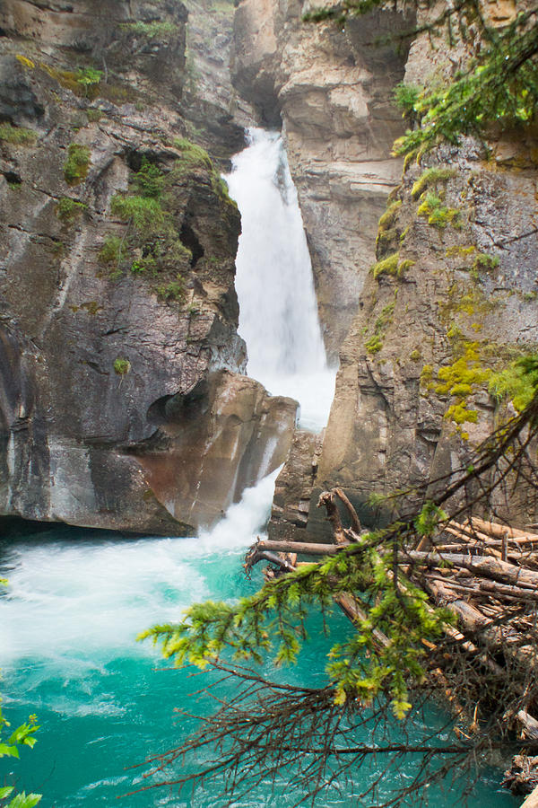 Banff National Park Photograph - Johnson Canyon Waterfall and Blue Pool by Douglas Barnett