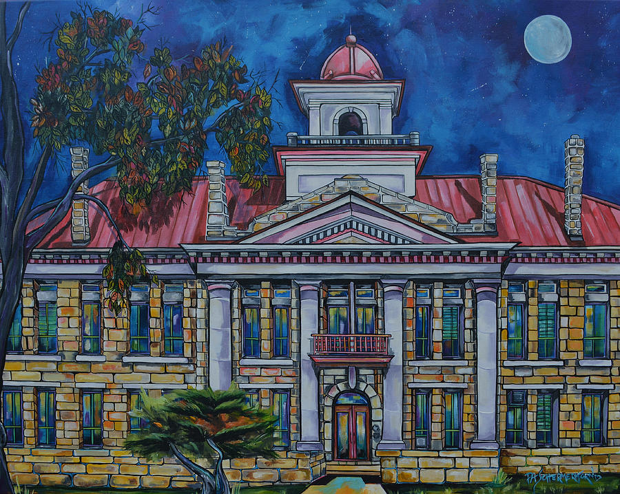 Johnson City Court House Painting by Patti Schermerhorn