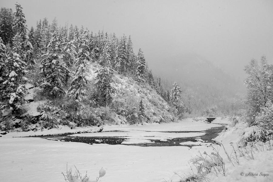 Johnson Creek in Winter -  141228A-459 Photograph by Albert Seger