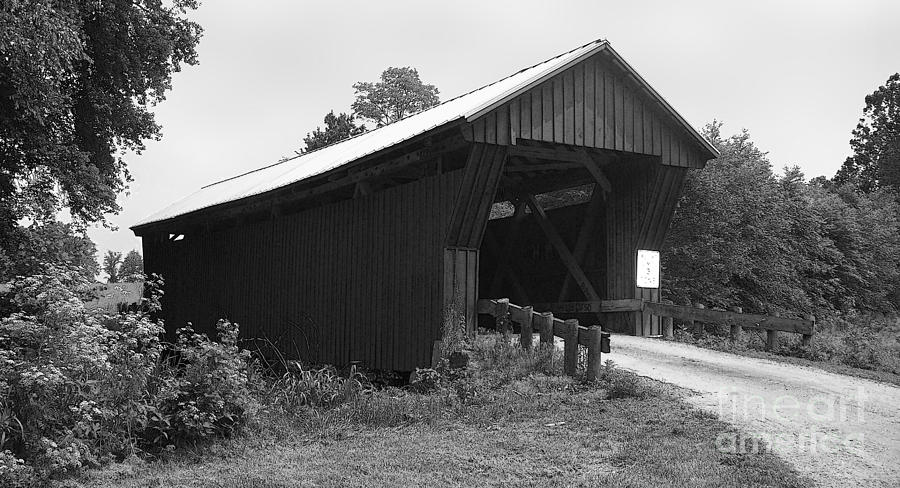 Johnson Road Bridge Greyscale Photograph by Charles Robinson