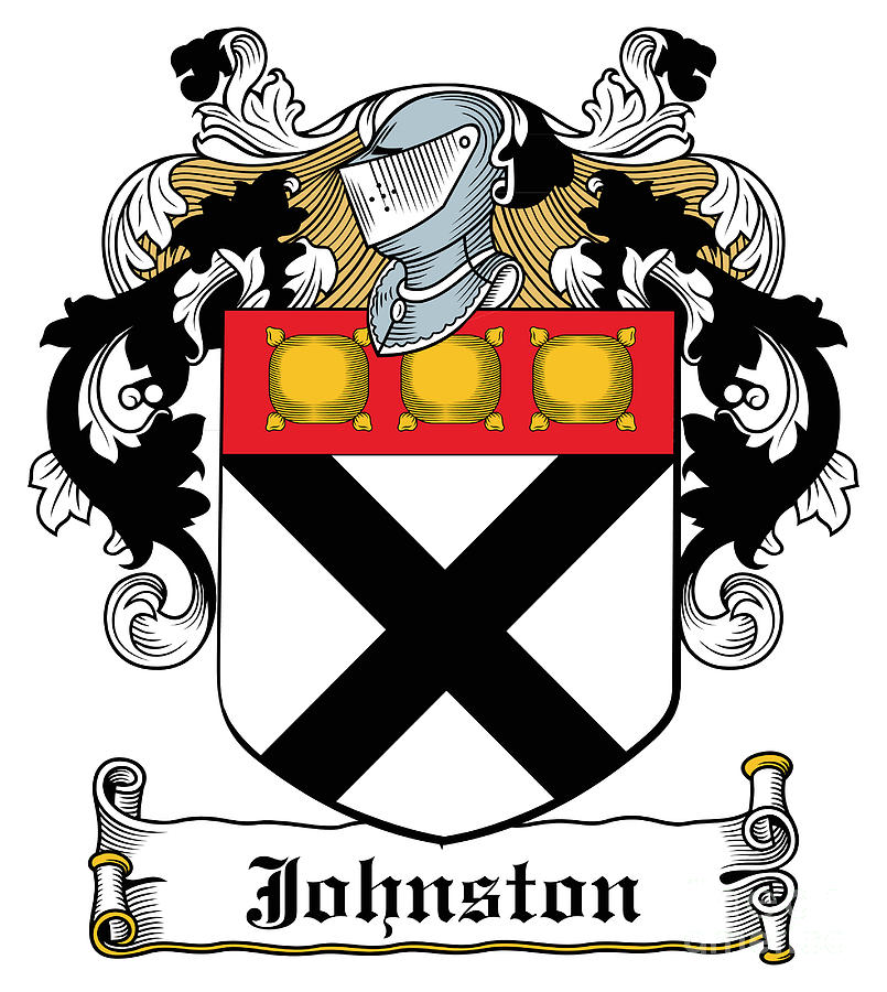 Johnston Digital Art - Johnston Coat of Arms Irish by Heraldry