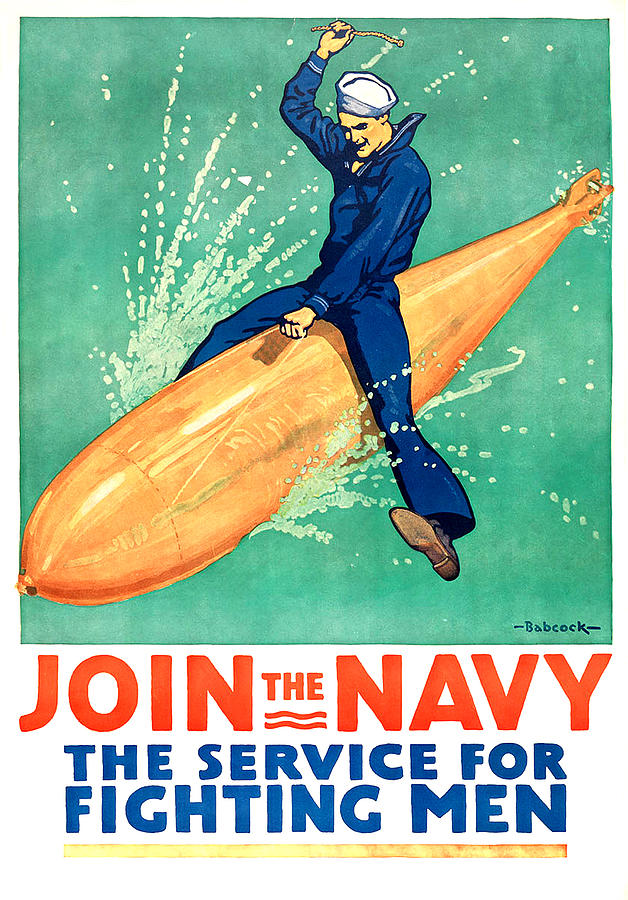 Join The Navy Drawing by Gary Bodnar