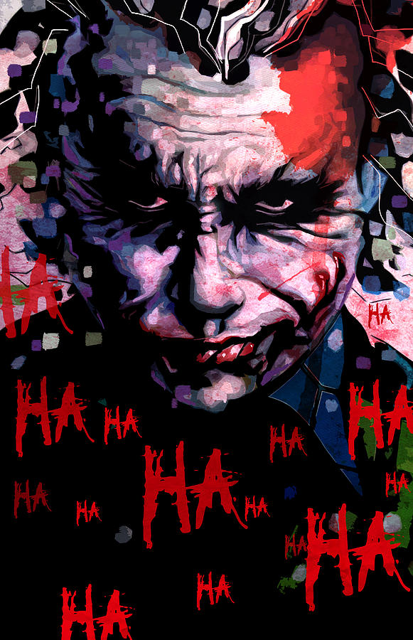 Heath Ledger Painting - Joker by Jeremy Scott