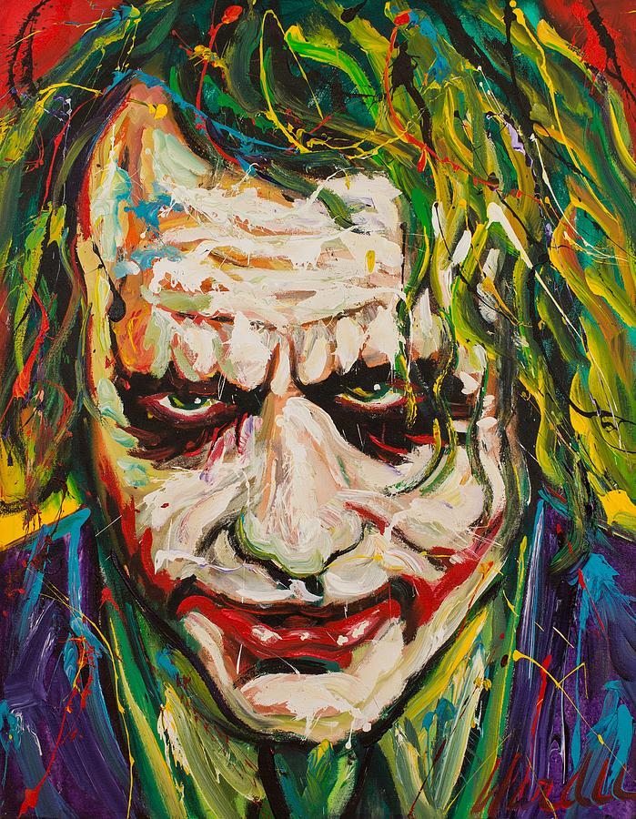 Batman Movie Painting - Joker by Michael Wardle