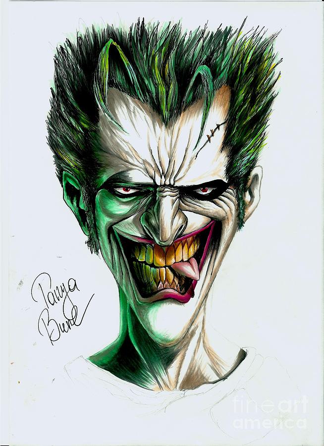 Joker Drawing by Tanya Bure - Fine Art America
