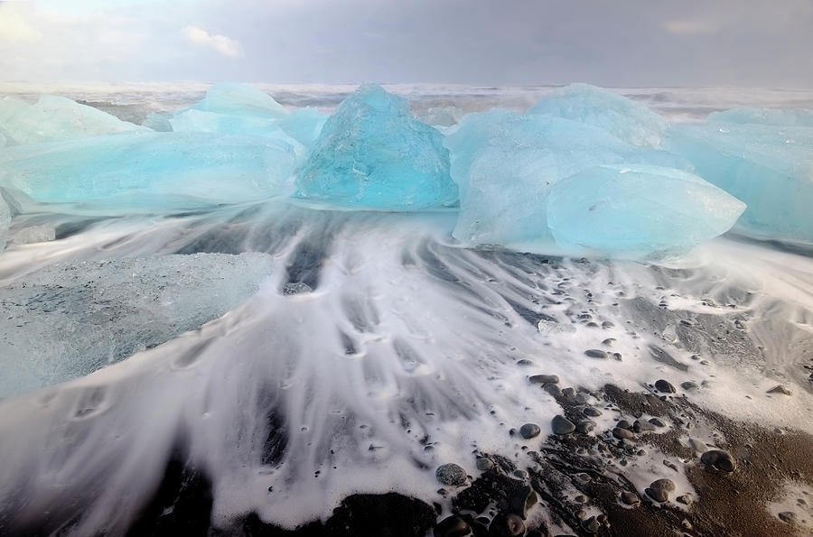 Jokulsarlon, Icebergs Washed Onto Shore Photograph by Travelpix Ltd Jokulsarlon, Icebergs Washed Onto Shore Photograph by Travelpix Ltd