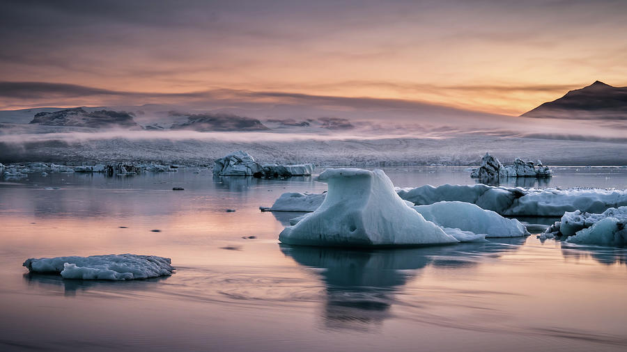 Jokulsarlon Sunrise Photograph by Andreas Wonisch Jokulsarlon Sunrise Photograph by Andreas Wonisch