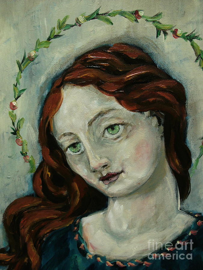 Jolene-Detail Painting by Carrie Joy Byrnes