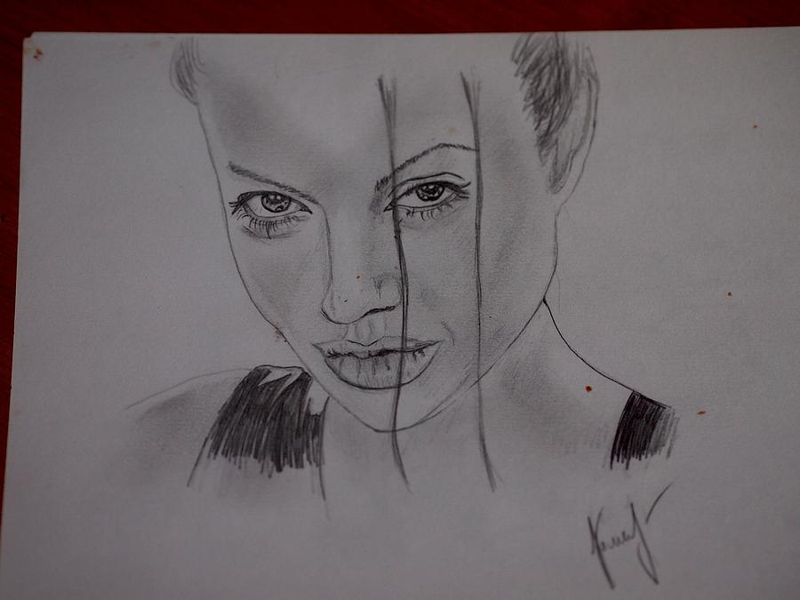 Jolie Drawing by Ksenia Omelchuk - Fine Art America