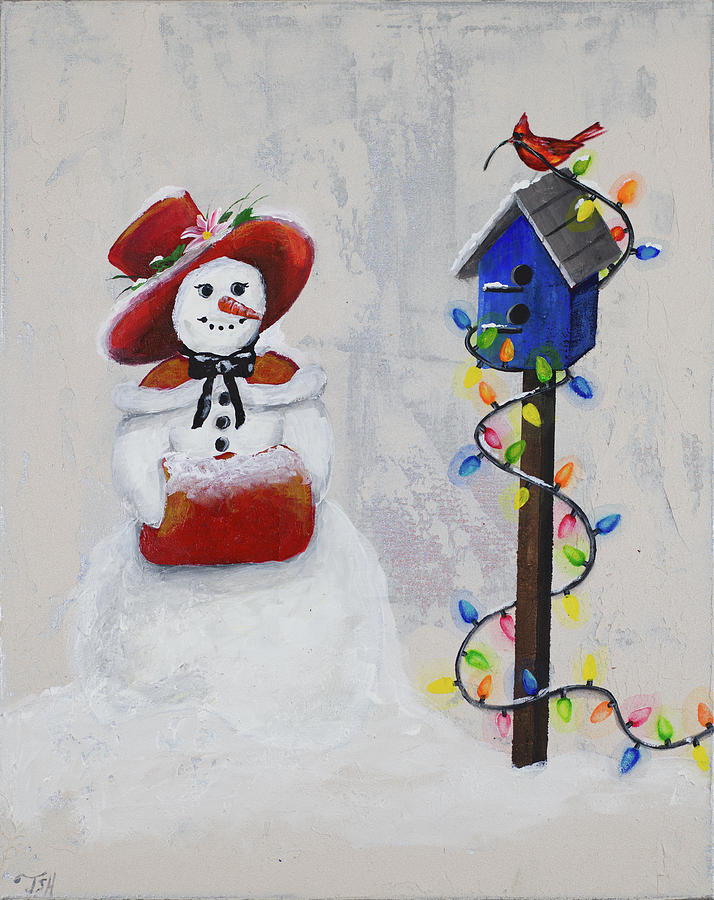 Jolly Snow Woman Digital Art by Tiffany Hakimipour - Fine Art America