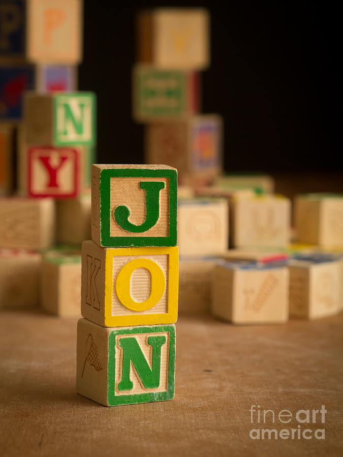 JON - Alphabet Blocks Photograph by Edward Fielding