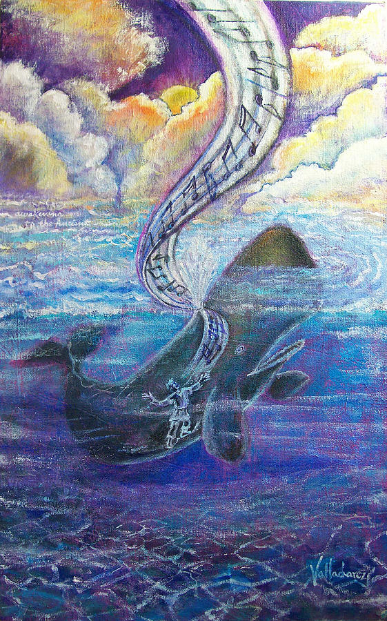 Inspirational Painting - Jonahs Turning Point by Maria Valladarez