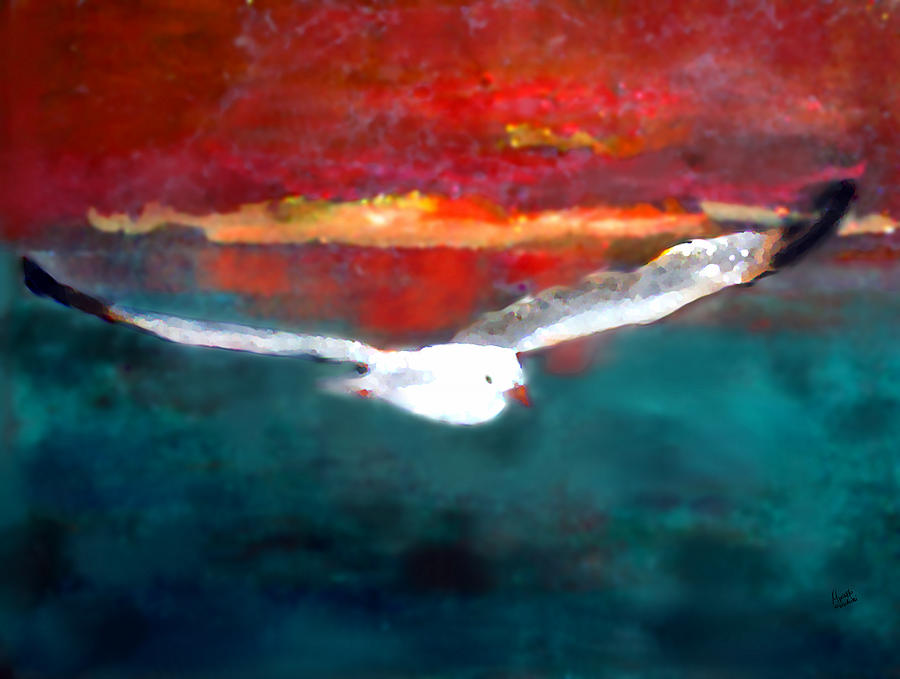 Seagull Painting - Jonathan Two by Marcello Cicchini