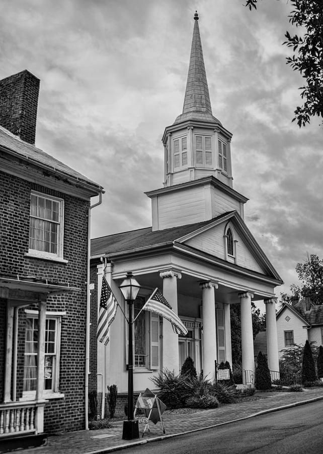 Jonesboro Methodist Church BW Photograph by Heather Applegate