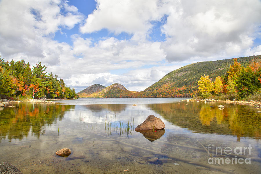 Jordan Pond and The Bubbles Acadia National Park Photograph by Ken Brown