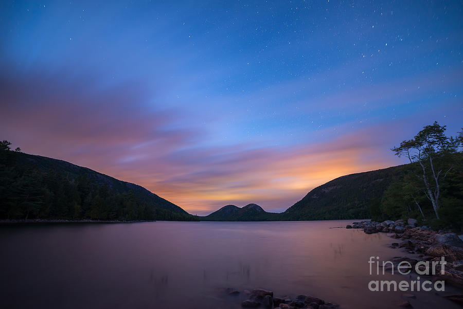 Acadia National Park Photograph - Jordan Pond Blue Hour by Michael Ver Sprill