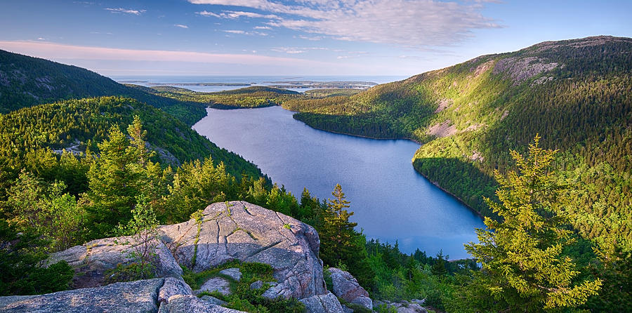 Jordan Pond From The North Bubble Photograph by Panoramic Images