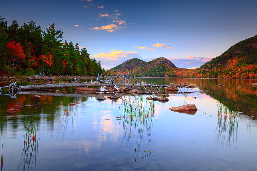 Jordan Pond in Fall Photograph by Emmanuel Panagiotakis