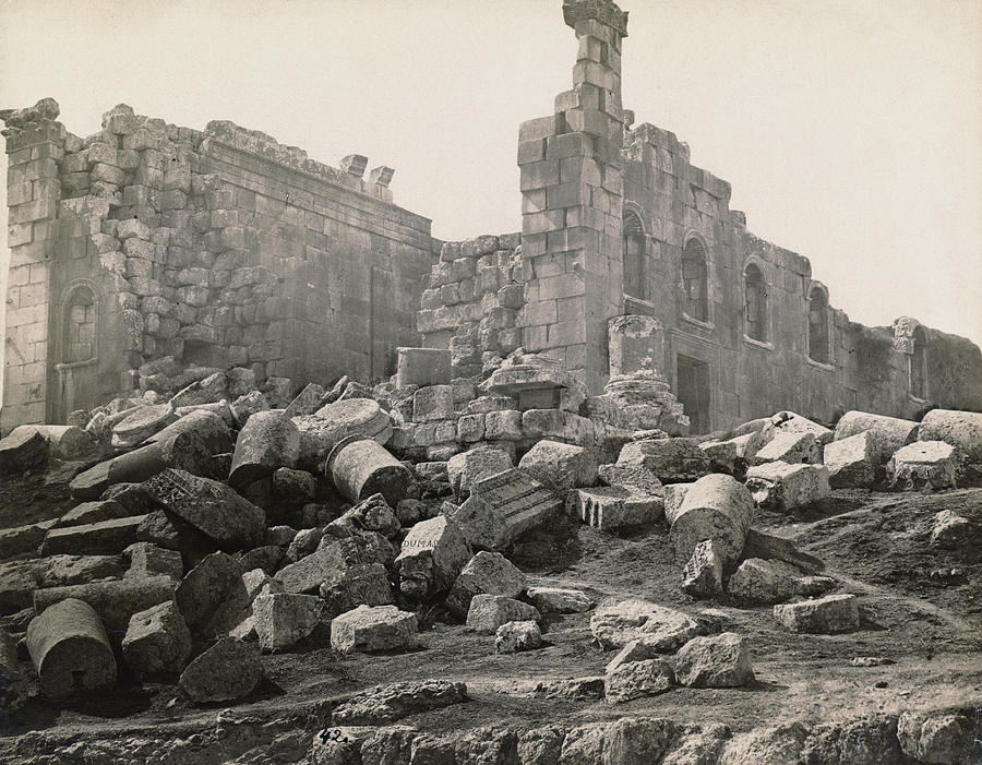19th Century Photograph - Jordan Roman Ruins by Granger
