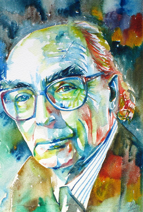 Jose Saramago portrait Painting by Fabrizio Cassetta - Fine Art