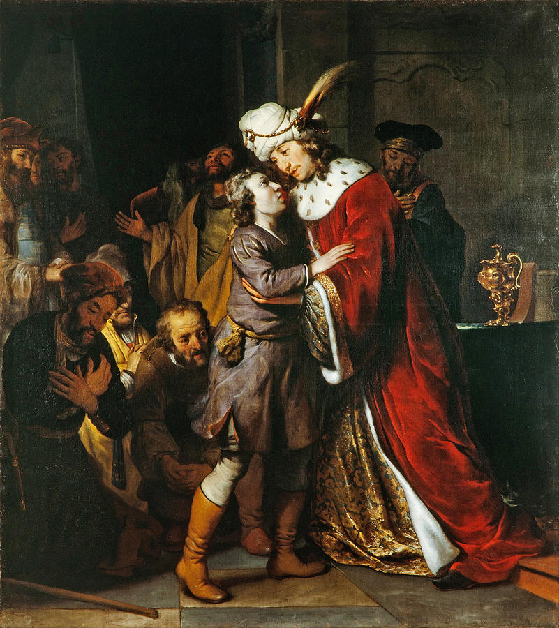 Joseph and his brothers Painting by Gerbrand van den Eeckhout