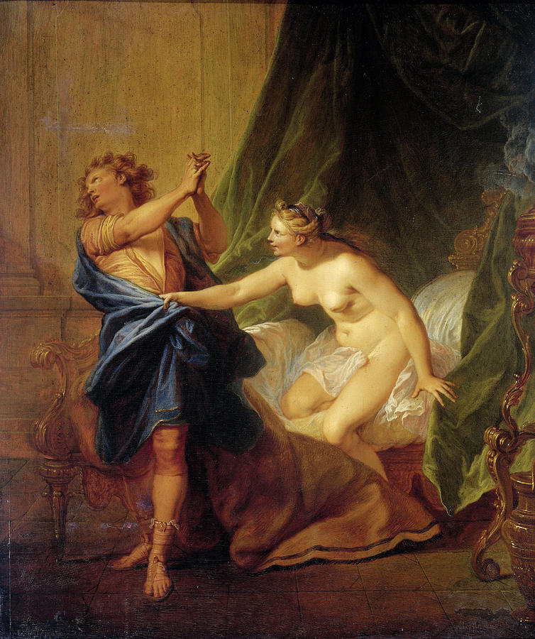 Joseph and Potiphars wife Painting by Nicolas Bertin