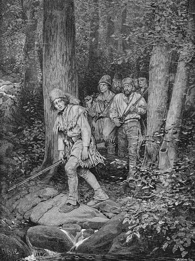 Vengeance Photograph - Joseph Brown Leading His Company To Nicojack, The Stronghold Of The Chickamaugas, Engraved by Howard Pyle Vengeance Photograph - Joseph Brown Leading His Company To Nicojack, The Stronghold Of The Chickamaugas, Engraved by Howard Pyle