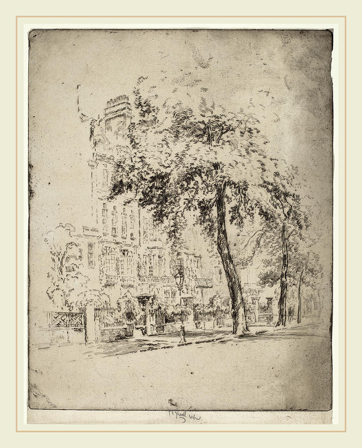 Joseph Pennell Drawing - Joseph Pennell, Big Tree, Cheyne Walk, American by Litz Collection