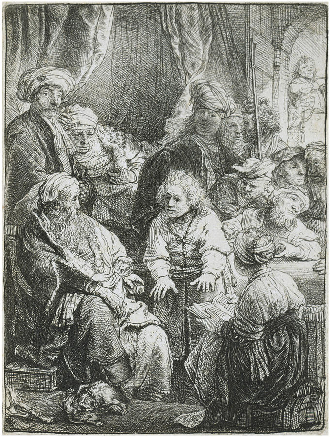 Rembrandt Van Rijn Drawing - Joseph Telling His Dreams by Celestial Images