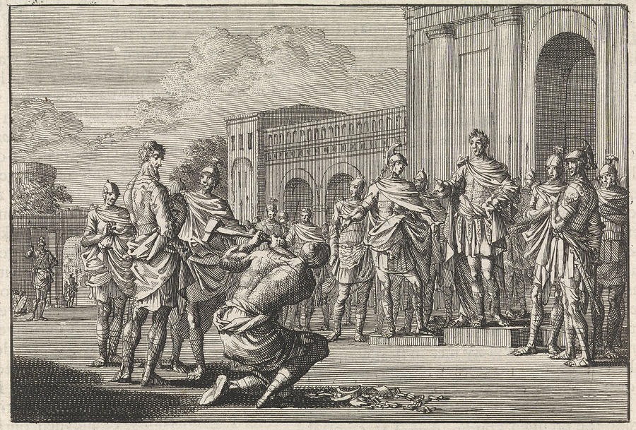 Josephus Freed By Vespasian, Print Maker Jan Luyken Drawing By Jan 