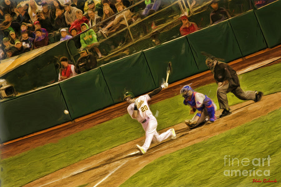 Oakland Athletics Josh Donaldson Smacks It Photograph by Blake Richards