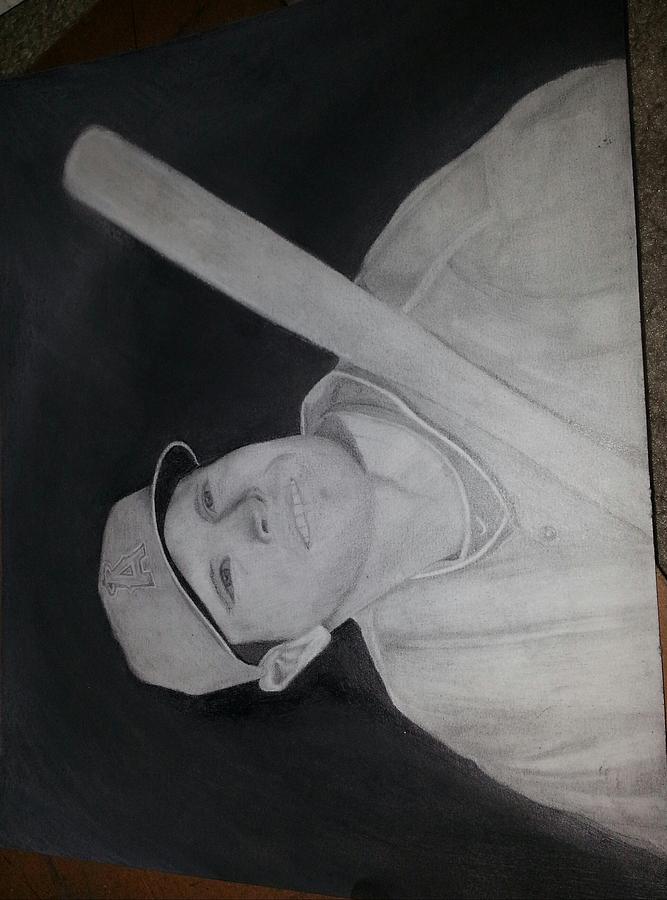 Baseball Drawing - Josh Hamilton by Tara Kearce