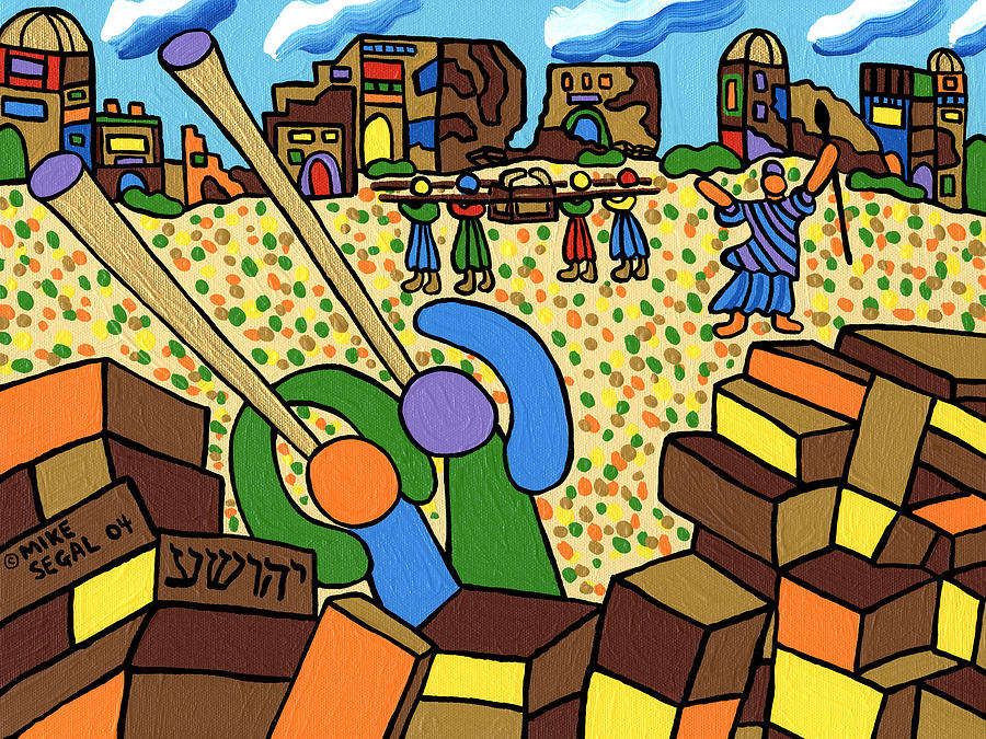 Joshua and the Battle of Jericho Painting by Mike Segal