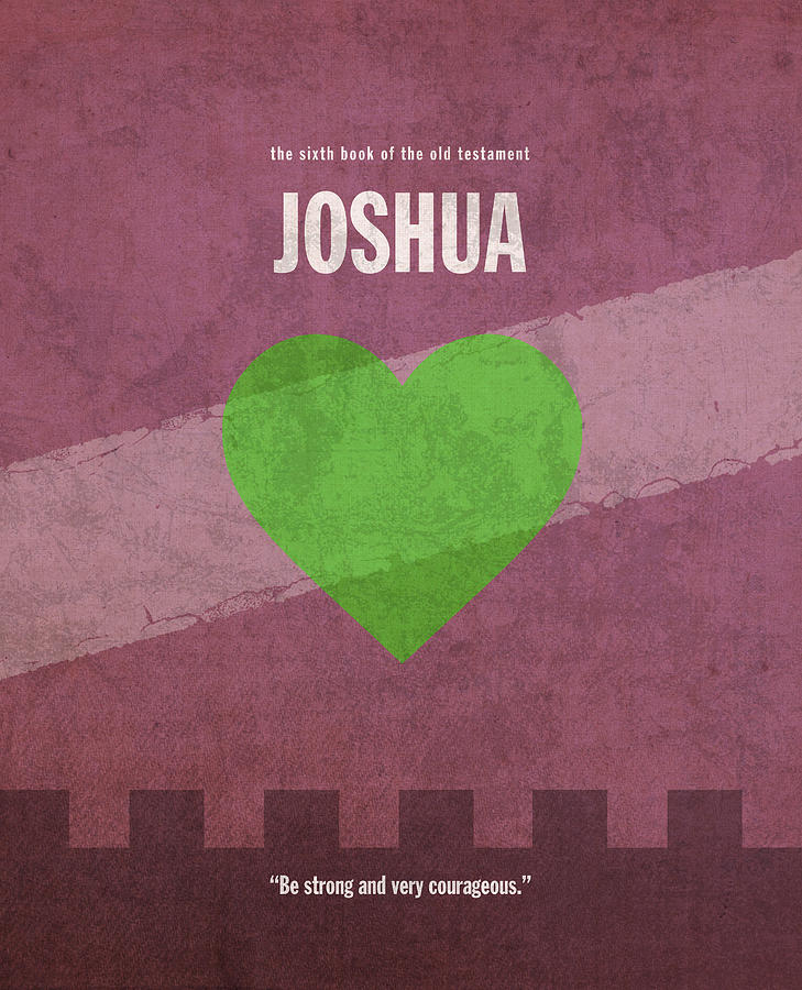 Book Mixed Media - Joshua Books of the Bible Series Old Testament Minimal Poster Art Number 6 by Design Turnpike