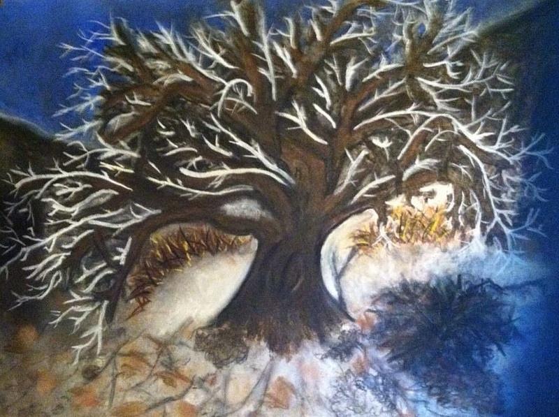 Tree Pastel - Joshua Tree  by Judy Gerstner
