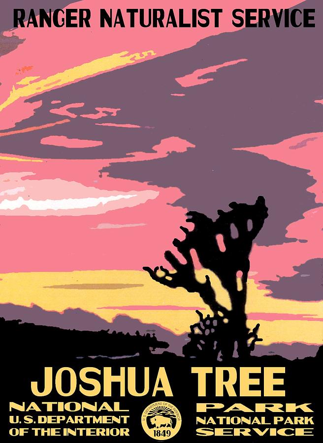 Joshua Tree National Park Vintage Poster Photograph by Eric Glaser