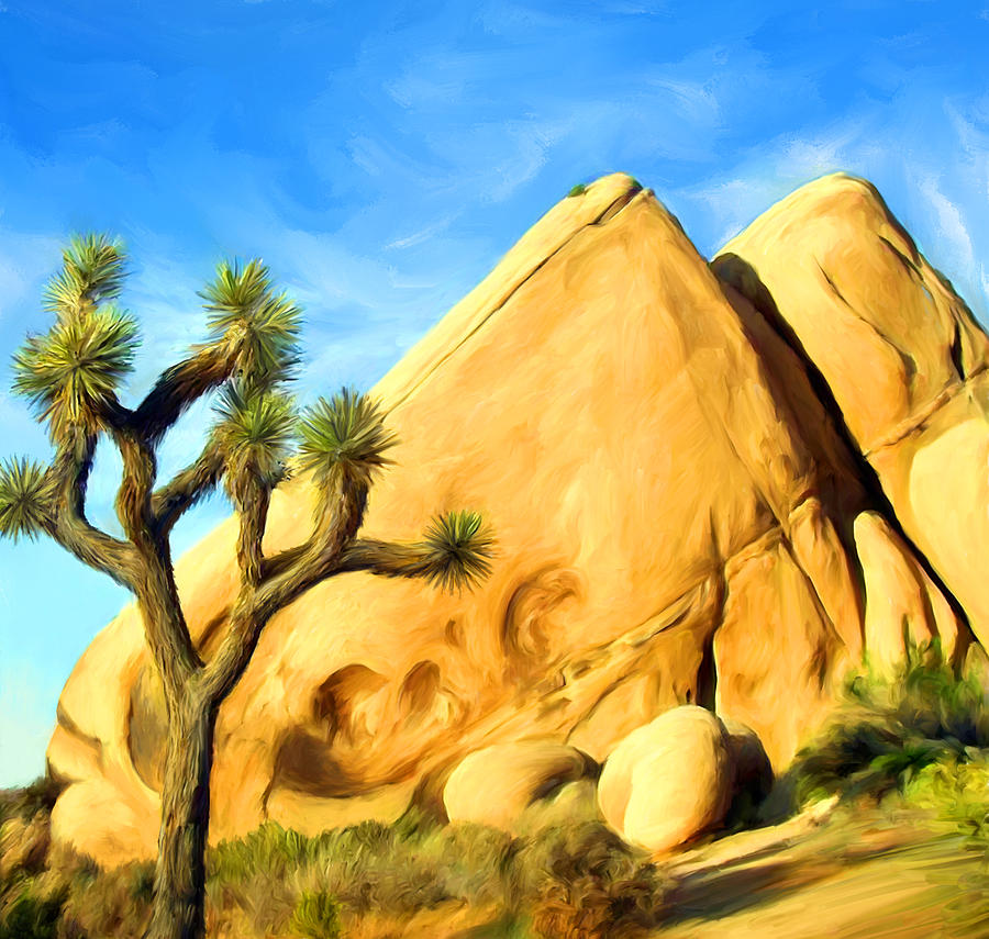 Joshua Tree Pyramids Painting by Snake Jagger