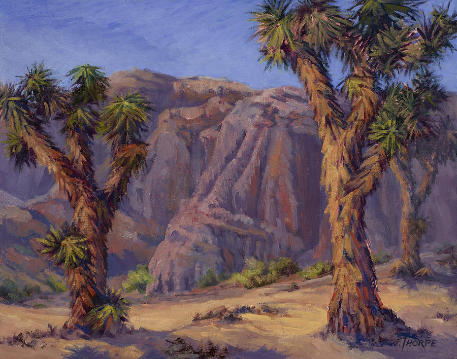 Mountain Painting - Joshua Trees- Mojave by Jane Thorpe