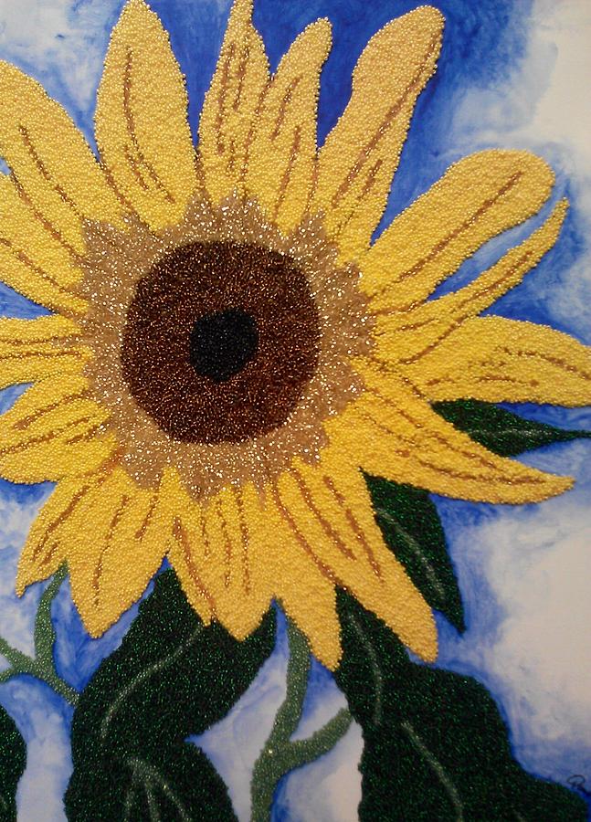 Joshuas Sunflower Painting by Pamela Henry