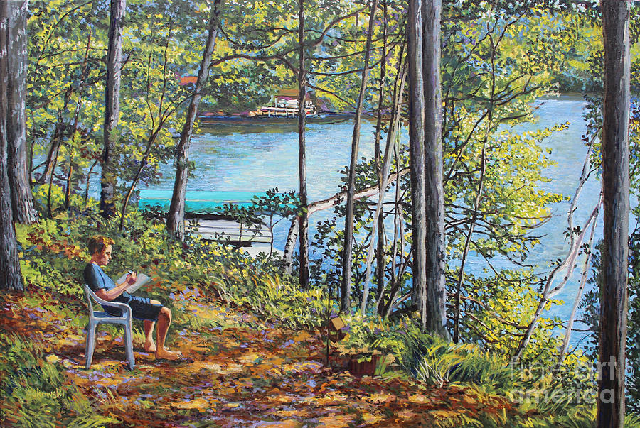Summer Painting - Journal at the Lake by William Bukowski