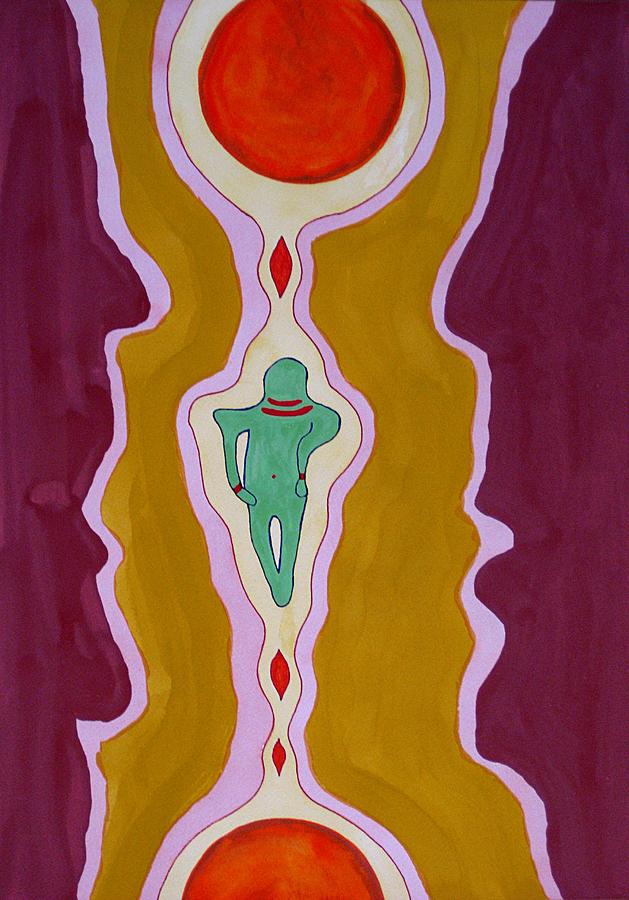 Journey between Suns original painting Painting by Sol Luckman