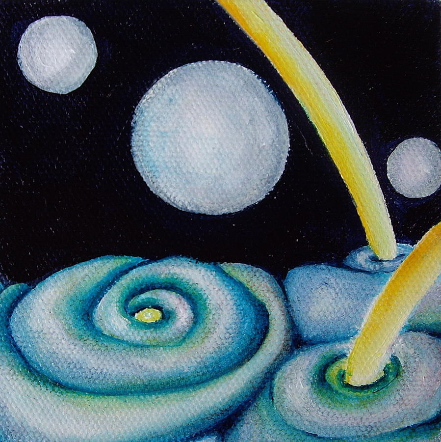 Science Fiction Painting - Jovian Gretings  by Eliza Furmansky