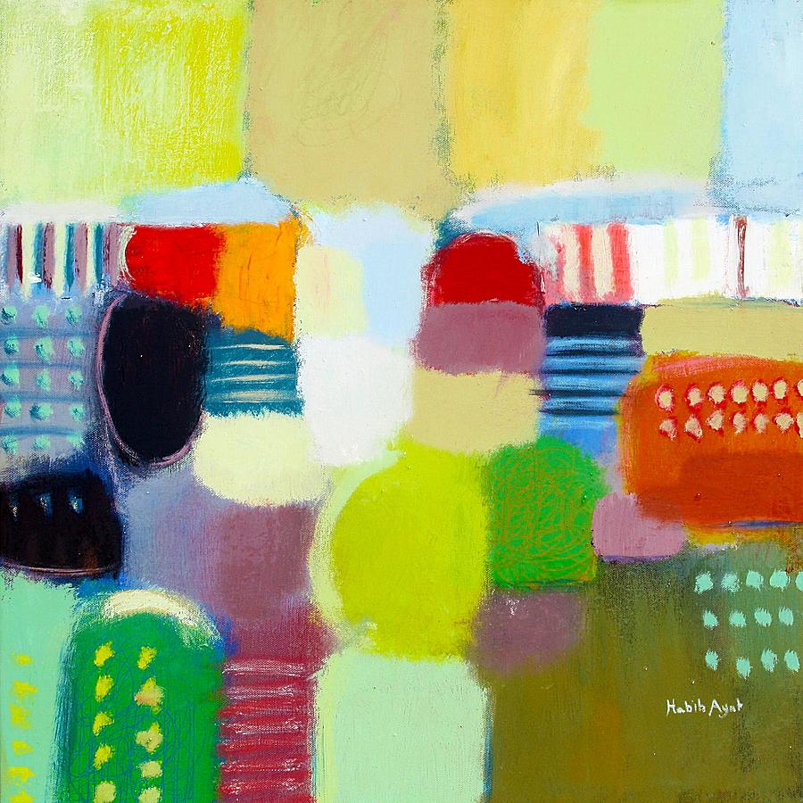 joy and  peace Abstract colorful art Painting by Habib Ayat