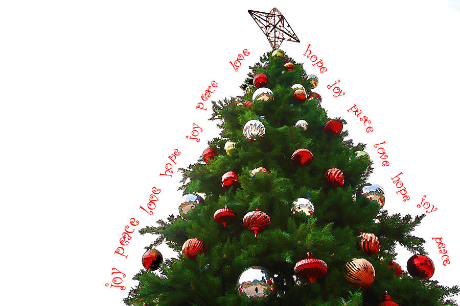 Christmas Digital Art - Joy Peace Love Hope by Audreen Gieger