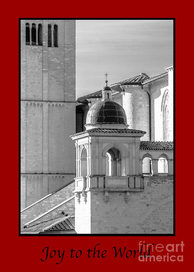 Holiday Photograph - Joy to the World with Basilica Details by Prints of Italy