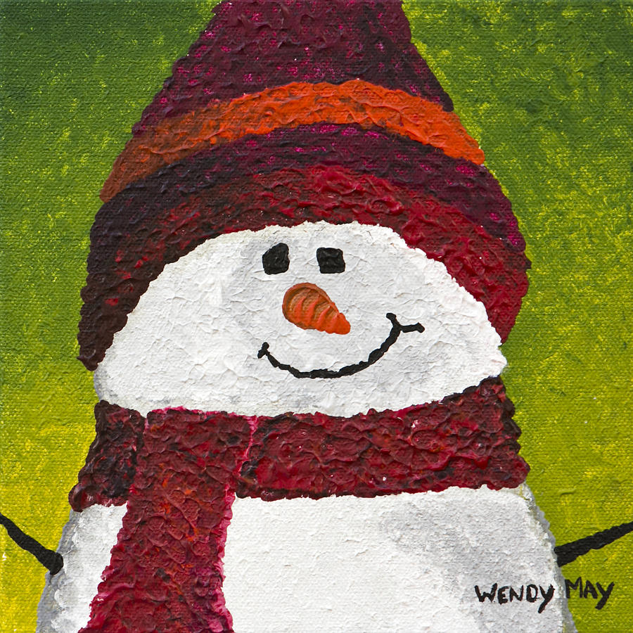 Joyce the Snowman Painting by Wendy May - Fine Art America