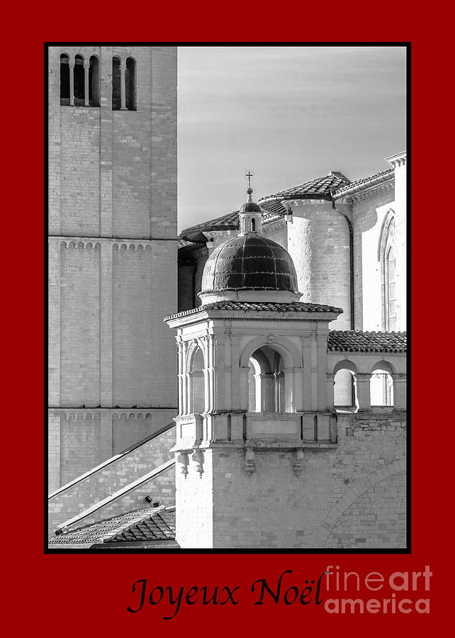 Holiday Photograph - Joyeux Noel with Basilica Details by Prints of Italy