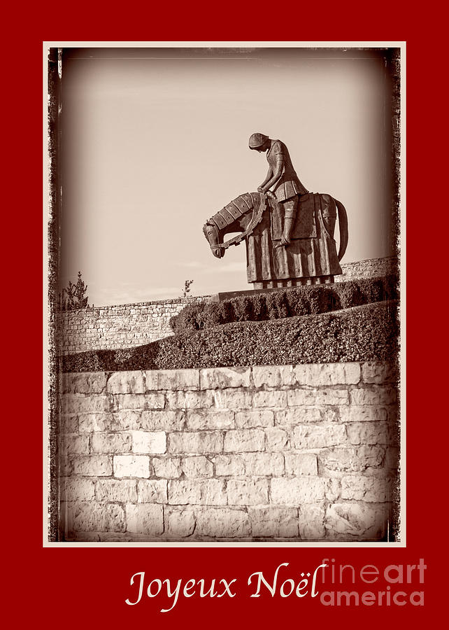 Holiday Photograph - Joyeux Noel with St Francis by Prints of Italy