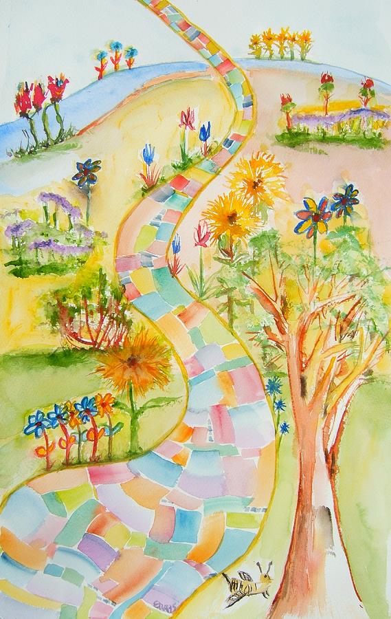 Joyful Path Painting by Elaine Duras