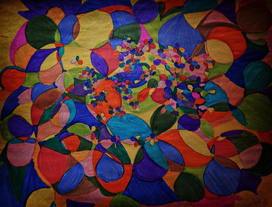 Abstract Painting - Joyful Play by Linda Gonzalez